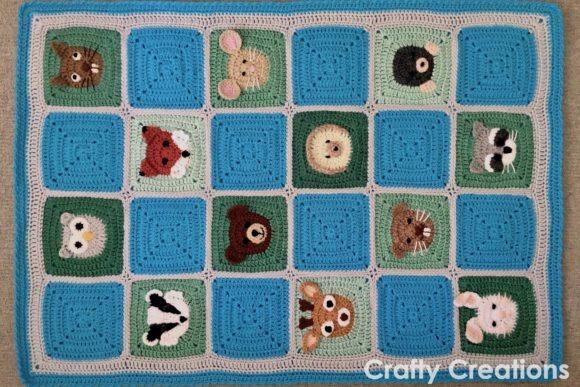 Woodland Animal Blanket Pattern — Crochet Granny Square Blanket Patterns Crochet Granny Square Blanket Patterns featuring woodland animals