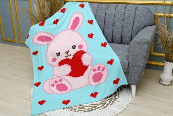 Bunny Crochet Blanket Pattern — Crochet Baby Blanket Patterns Bunny Crochet Blanket Pattern in pastel colors — Crochet Baby Blanket Patterns