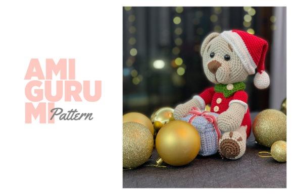 Christmas Bear Crochet Pattern — Christmas Crochet Patterns Christmas Bear amigurumi crochet pattern with festive decor — Christmas Crochet Patterns