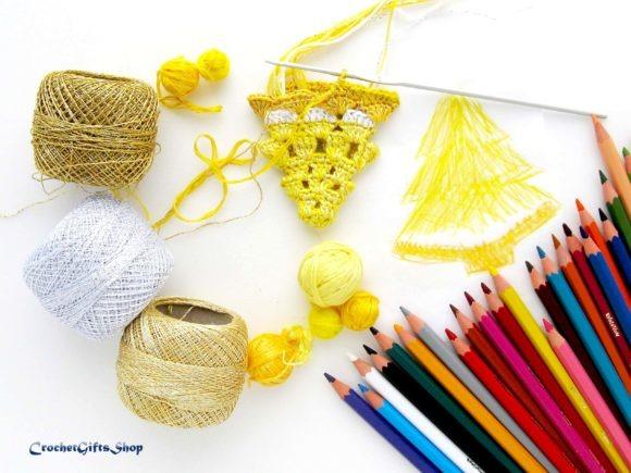 Christmas Crochet Materials — Christmas Crochet Patterns Christmas Crochet Patterns materials and tools for garland