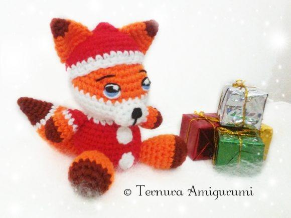 Christmas Fox Amigurumi Pattern — Christmas Crochet Patterns Crochet pattern for a Christmas fox amigurumi wearing a Santa outfit. — Christmas Crochet Patterns