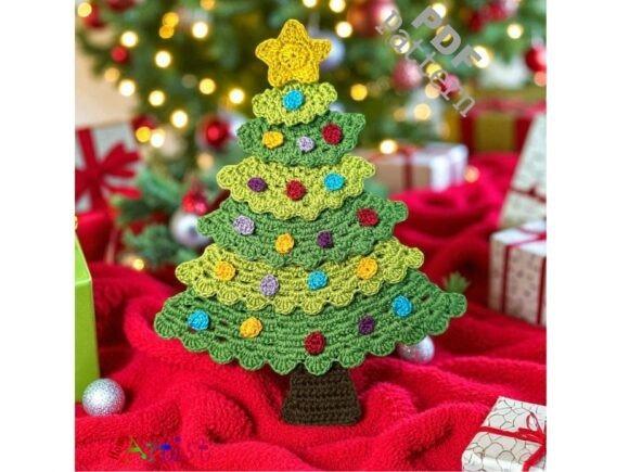 Christmas Tree Crochet Applique — Christmas Crochet Patterns Christmas Tree Crochet Applique Pattern for festive projects — Christmas Crochet Patterns