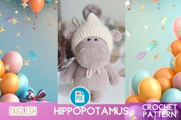 Crochet Hippo Toy Pattern — Cute Animal Amigurumi Patterns Cute Animal Amigurumi Patterns featuring a crocheted hippo toy.