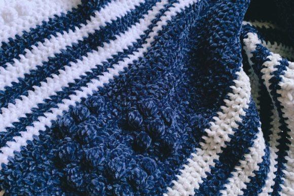 Midnight Skies Baby Blanket — Crochet Baby Blanket Patterns Crochet Baby Blanket Patterns featuring Midnight Skies design in navy and white.
