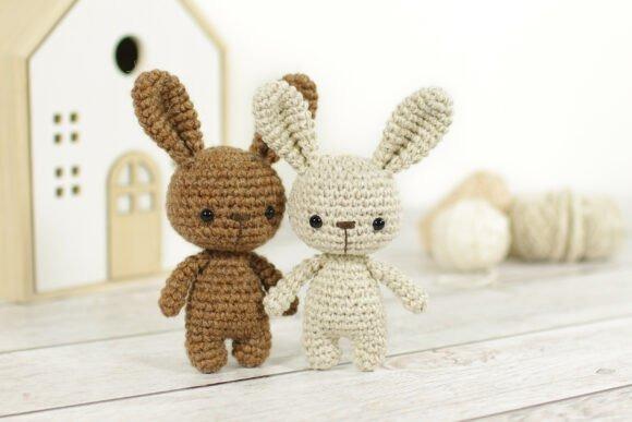 Mini Crochet Bunny Amigurumi — Cute Animal Amigurumi Patterns Cute Animal Amigurumi Patterns featuring two crochet bunnies