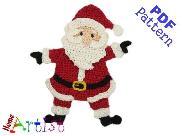 Santa Claus Crochet Appliqué — Christmas Crochet Patterns Santa Claus crochet appliqué pattern for festive projects — Christmas Crochet Patterns