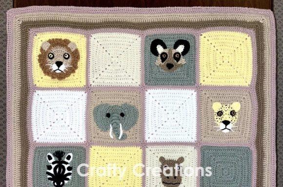 South African Safari Baby Blanket — Crochet Baby Blanket Patterns Crochet baby blanket with South African animal motifs — Crochet Baby Blanket Patterns