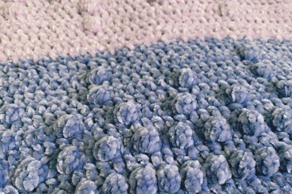 Velvety Dreams Baby Blanket — Crochet Baby Blanket Patterns Crochet Baby Blanket Patterns featuring a velvety texture in blue and white.