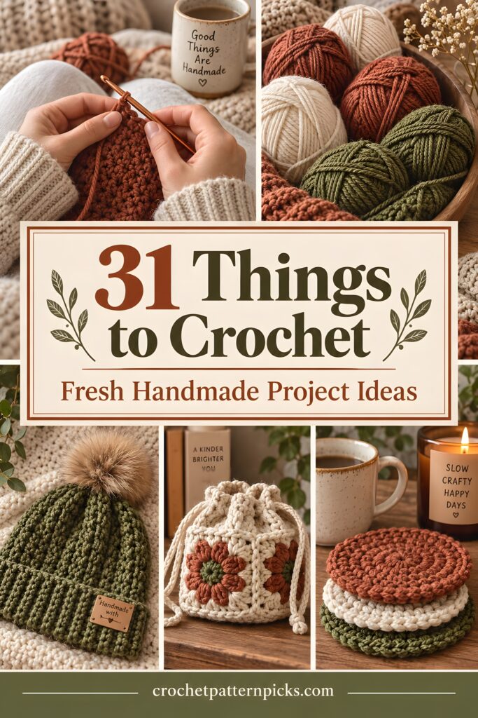 31 Things to Crochet — things to crochet for creative handmade 31 things to crochet for creative handmade projects including accessories and home decor.