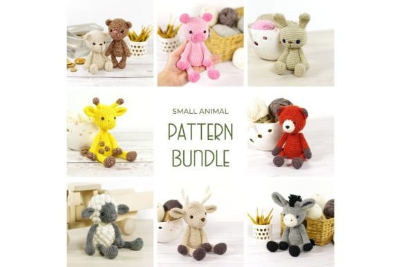 Amigurumi Pattern Bundle — amigurumi patterns Amigurumi patterns for small animal crochet toys
