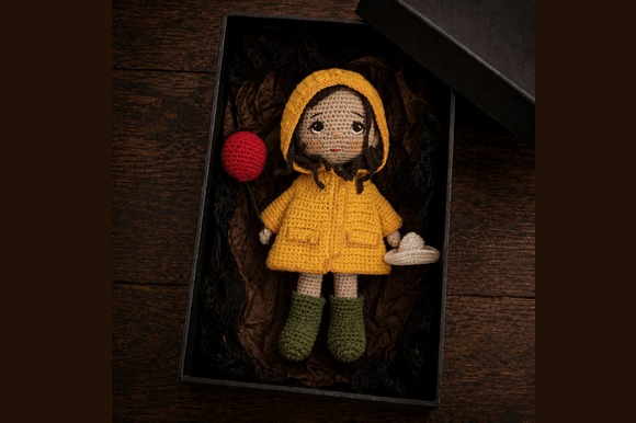 Autumn Amigurumi Doll Pattern — amigurumi patterns Autumn Amigurumi Doll Pattern with raincoat and umbrella — amigurumi patterns