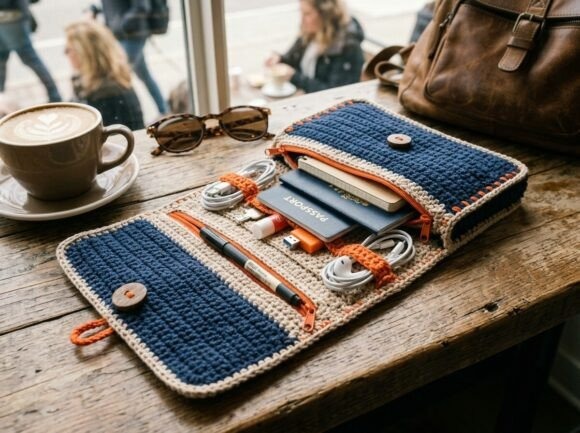 Crochet Travel Organizer — crochet patterns Crochet Travel Organizer for practical storage — crochet patterns