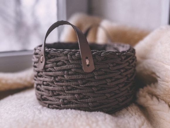 Crochet Pattern Basket — things to crochet for creative handmade Crochet basket with handles for storage — things to crochet for creative handmade