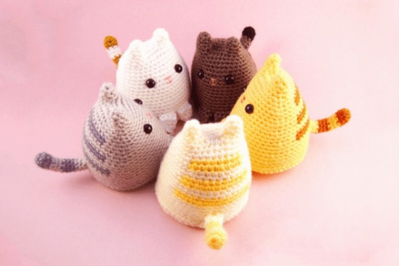 Cute Cat Amigurumi Patterns Amigurumi patterns featuring cute crochet cat toys in various colors.