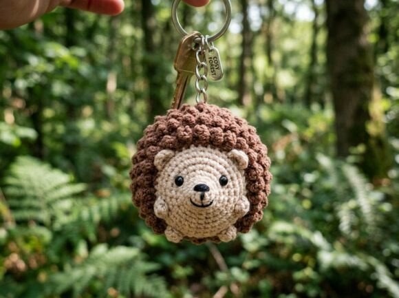 Hedgehog Crochet Keychain — crochet amigurumi keychain crochet amigurumi keychain of a hedgehog