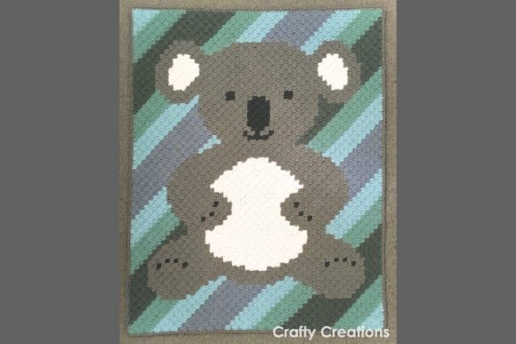 Koala Baby Blanket Crochet — things to crochet for creative handmade Koala Baby Blanket crochet pattern featuring a koala design in corner-to-corner — things to crochet for creative handmade