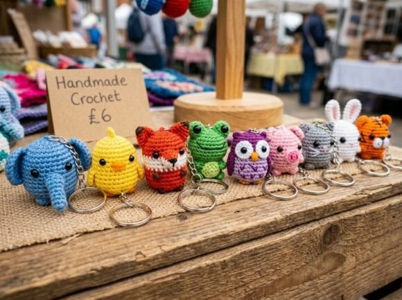 Mini Crochet Keychains — crochet patterns Mini crochet keychains in various animal shapes on display. — crochet patterns