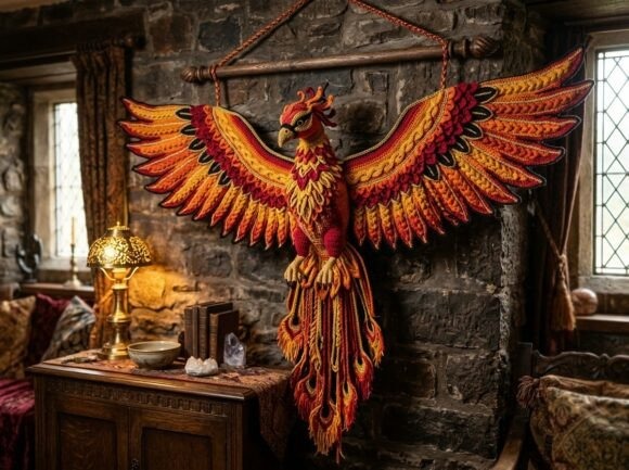 Phoenix Crochet Wallart — crochet patterns