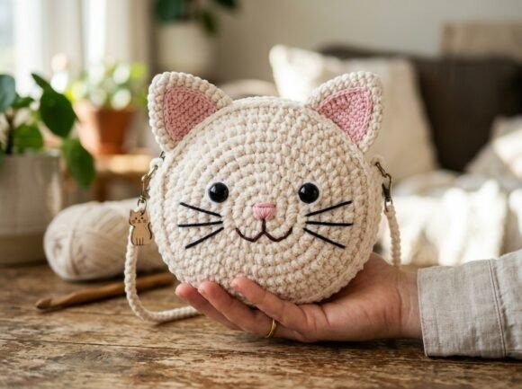 Whimsical Cat Purse — crochet patterns Whimsical Cat Purse crochet pattern — crochet patterns