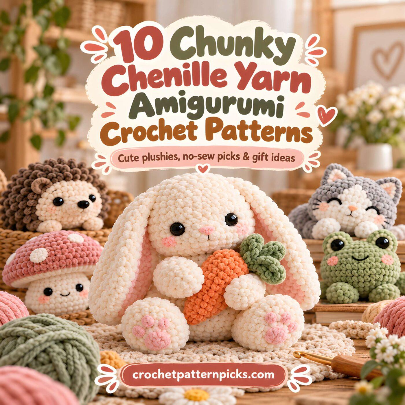 10 Chunky Chenille Yarn Amigurumi Crochet Patterns You Must Try