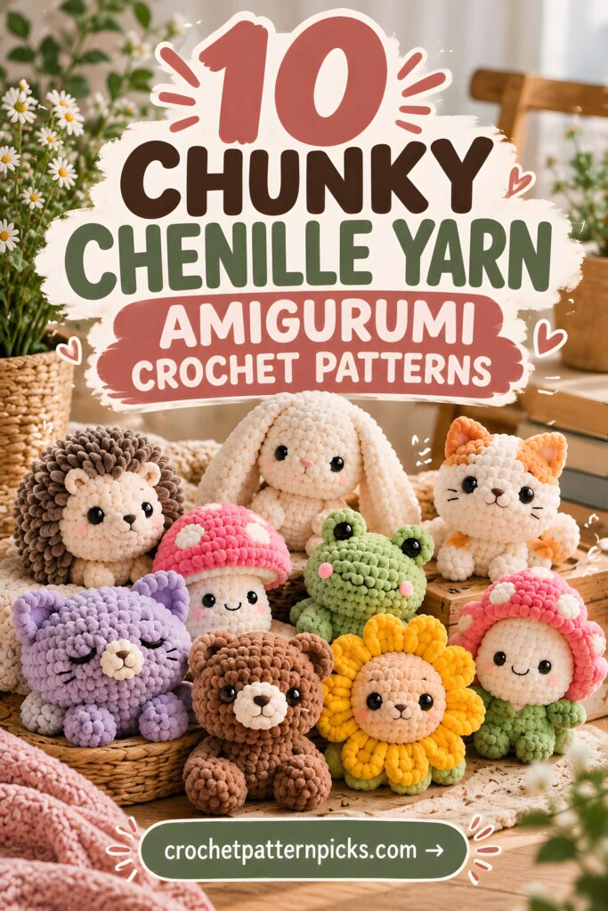 10 Chunky Chenille Yarn Amigurumi Crochet Patterns