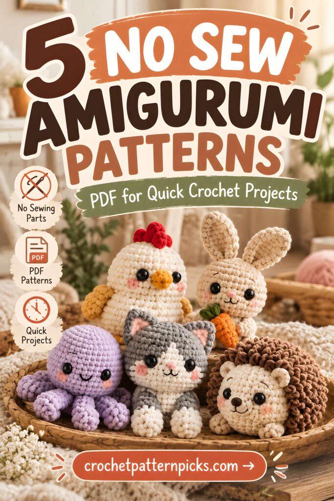 5 Best No Sew Amigurumi Crochet Patterns PDF for Quick Projects