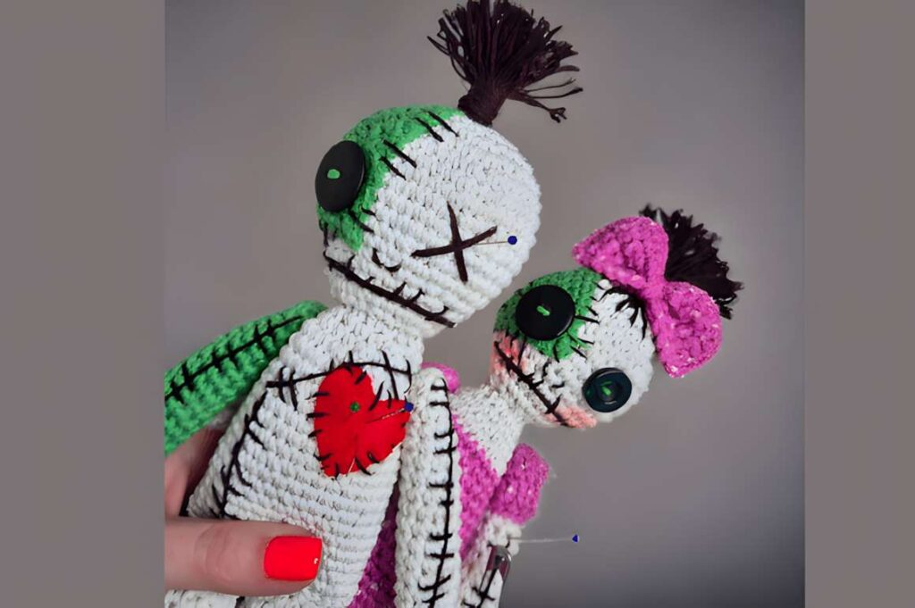 Amigurumi Voodoo Dolls showcasing unique crochet patterns for craft fairs. — amigurumi crochet patterns