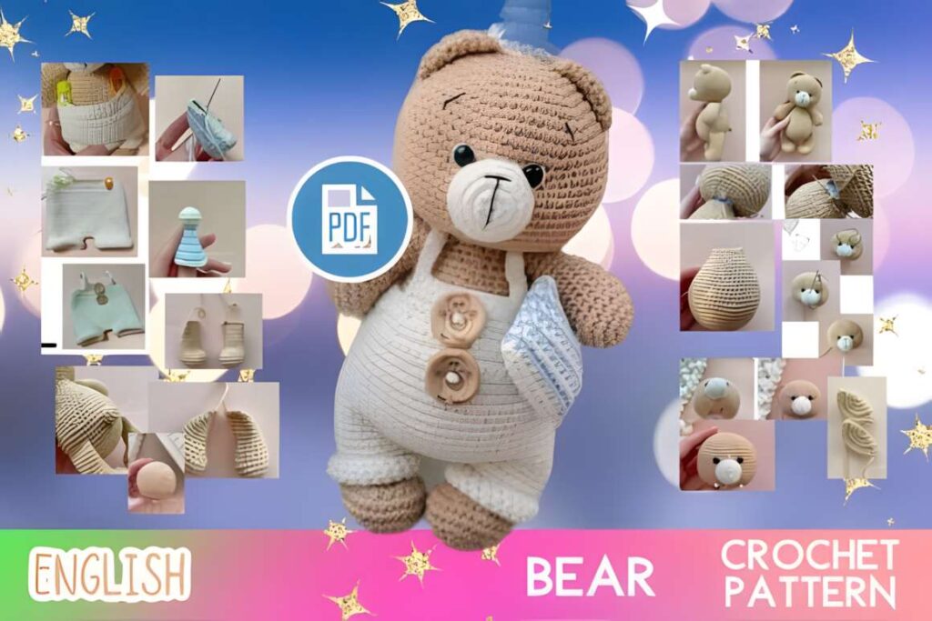 Amigurumi crochet patterns featuring a bear design.