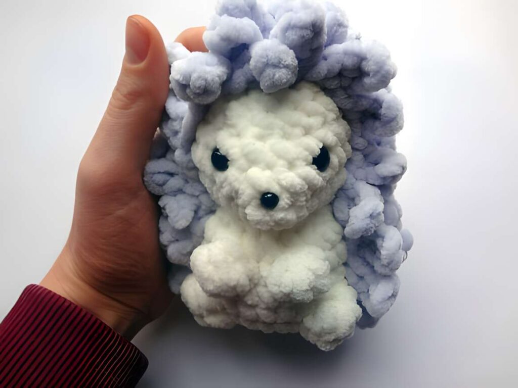 No sew amigurumi crochet patterns featuring a plush hedgehog design.