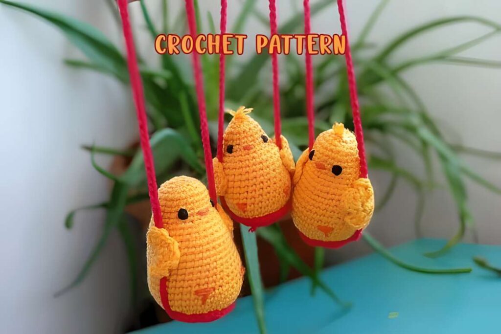 Amigurumi crochet patterns featuring cute baby chickens.