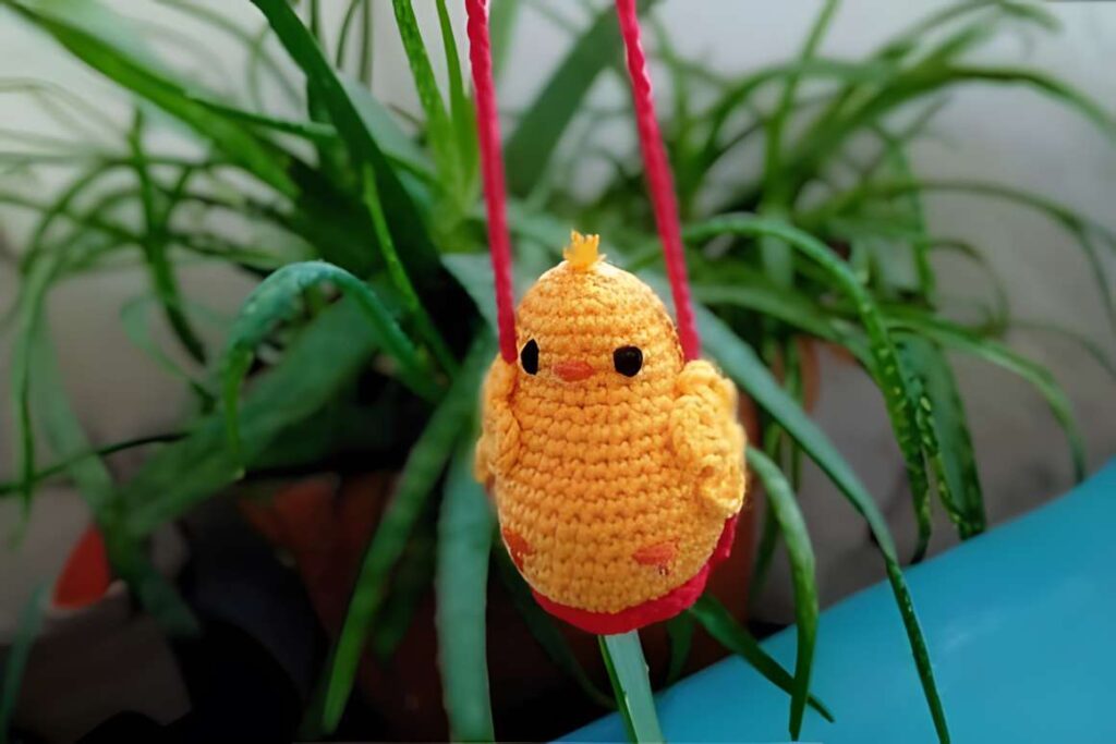 Amigurumi crochet patterns featuring a cute baby chicken character.