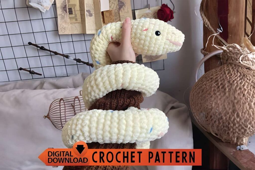 Amigurumi crochet patterns featuring a cute snake design.