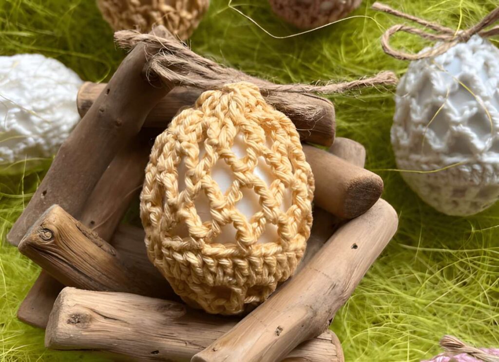 Amigurumi crochet patterns featuring Easter Bunny and egg cover.