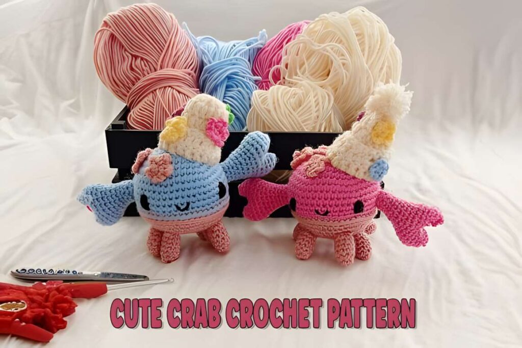 Amigurumi crochet patterns featuring cute crab designs.