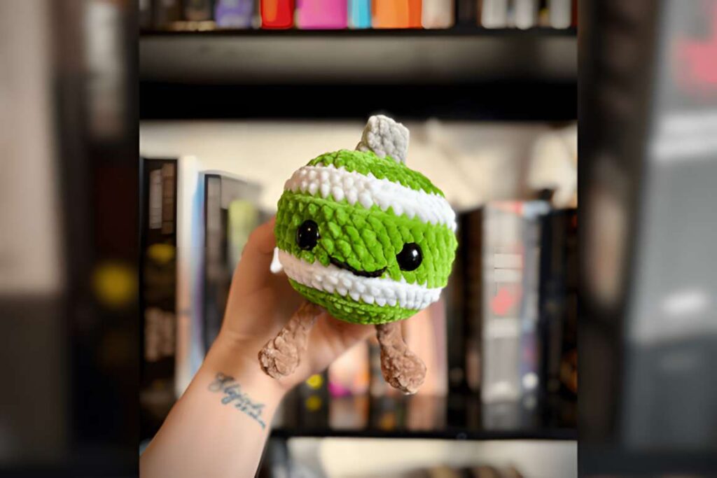 Jellycat Christmas Bauble Crochet Plush made with chunky chenille yarn. — chunky chenille yarn amigurumi crochet patterns