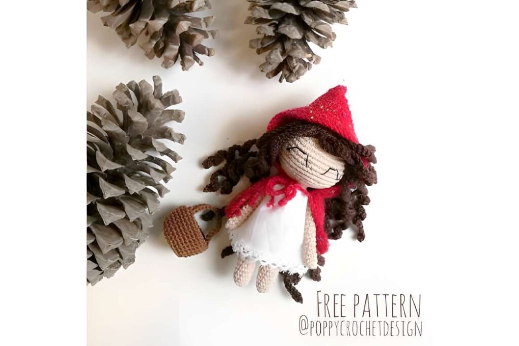 Amigurumi crochet patterns featuring Little Red Riding Hood character.
