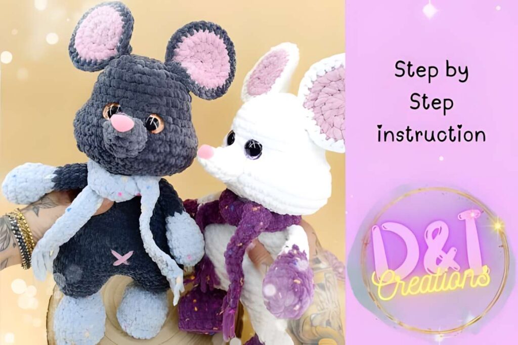 Amigurumi crochet patterns featuring mouse characters.