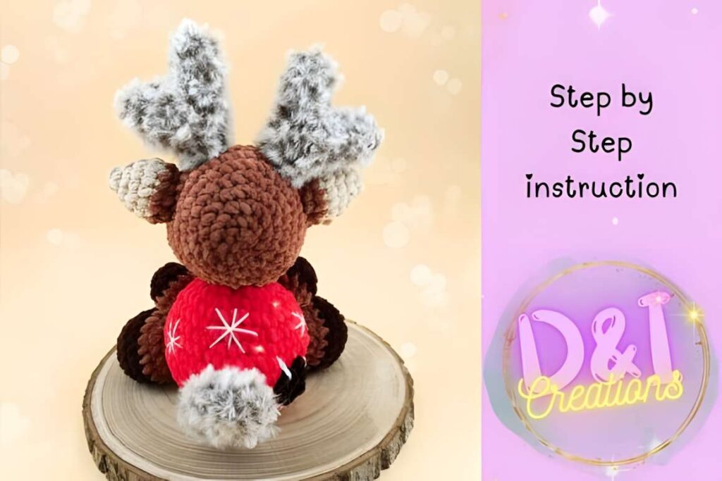 Amigurumi crochet reindeer pattern for holiday crafts, featuring a festive design. — amigurumi crochet patterns